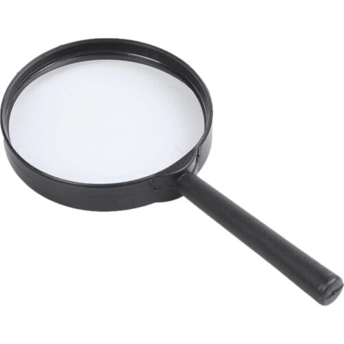 75mm Black Portable Magnifying Glass Magnifier for Reading
