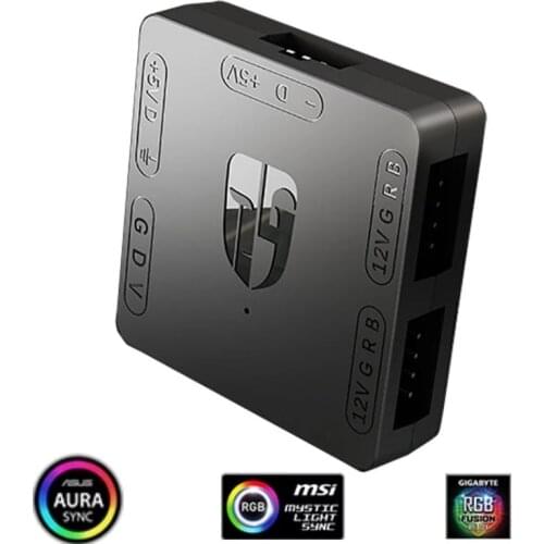 DEEPCOOL RGB converter 5V ARGB to 12V RGB magnetic installation SATA interface suitable for ASUS Gigabyte and MSI