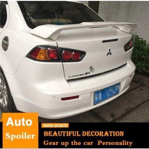 For Mitsubishi Lancer Spoiler Sport ABS Material Car Rear Wing Primer Color Trunk Rear Spoiler 2010 2011 2012 2013 2014 2015