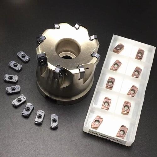 EXN03R fast feed 50mm 63mm milling cutter head 10PCS LNMU0303ZER-MJ AH725 fast feed surface Toshiba cutter insert EXN03