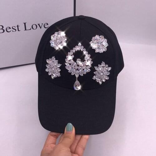 Visors Diamond age season cotton socialite hat hand made baseball cap British equestrian cap Japanese han edition