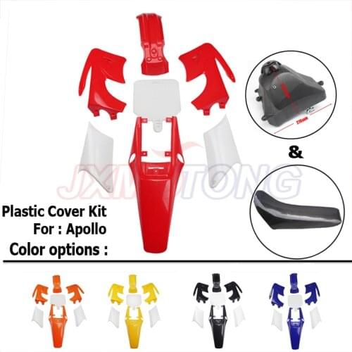 Full Plastic Cover Kits & seat & fuel tank Plastics Fairing For Apollo Dirt Bike Orion Pit Bike Motocross 110 125 140 150 200CC