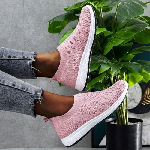 2021 Summer Foreign Trade Large Size 36-43 Light Cross-Border Multi-Color Bottom Lazy Shoes Stretch Casual Sock Shoes Women