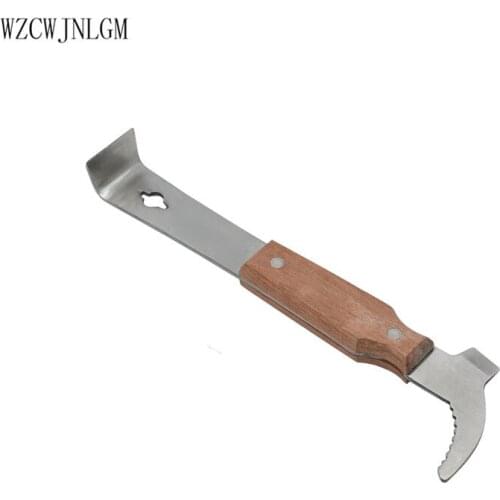 Bee tool multi-function start scraper bee knife wood handle stainless steel cut honey knife tool equipment 1 pcs