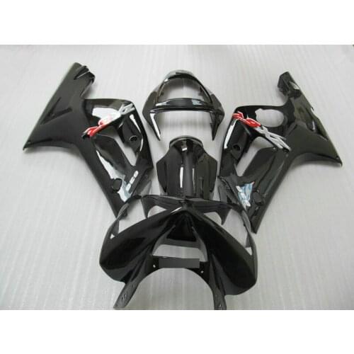 Injection mold Fairing kit for KAWASAKI Ninja ZX6R 636 03 04 ZX 6R 2003 2004 zx 6r ABS gloss black Fairings set+gifts KA25