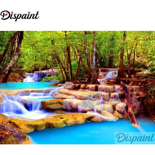 Dispaint Full Square/Round Drill 5D DIY Diamond Painting "Beautiful scenery tree" Embroidery Cross Stitch 5D Home Decor A10890