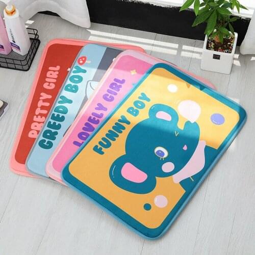 Non-Slip Entrance Door Mat Absorbent Kitchen Mats Rectangle Printed Rug Cartoon Tatami Carpet Bedroom Home Decoration
