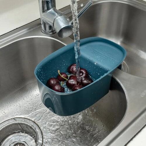 Hanging Storage Basket Kitchen Sink Drain Rack Sponge Soap Debris Rack Plastic Faucet Organizer Shelf Portable Home Kitchen Tool