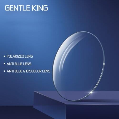 GENTLE KING Polarized Anti Blue Light Blocking 1.56 1.61 1.67 Prescription Discolored Lens Aspheric Glasses Lenses
