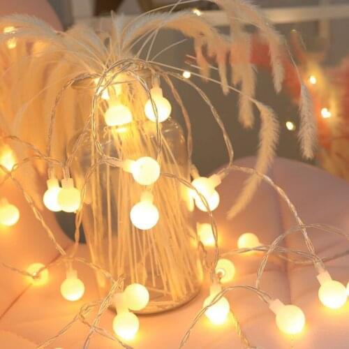 Holiday Decoration Ball Shape Led Light String Fairy Lights Indoor Bedroom Party Home Waterproof Battery USB Powered Lighting