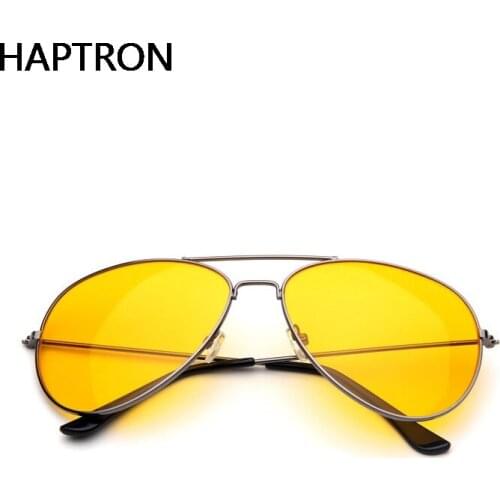 HAPTRON Yellow Sunglasses Women Men Night Vision Goggles Driving Glasses Driver Aviation Sun Glasses UV400