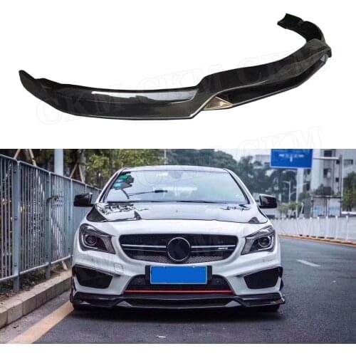 Carbon Fiber Front Bumper Lip Spoiler For Mercedes Benz CLA Class W117 CLA180 CLA200 CLA250 CLA45 AMG FRP R1 Style 13-18