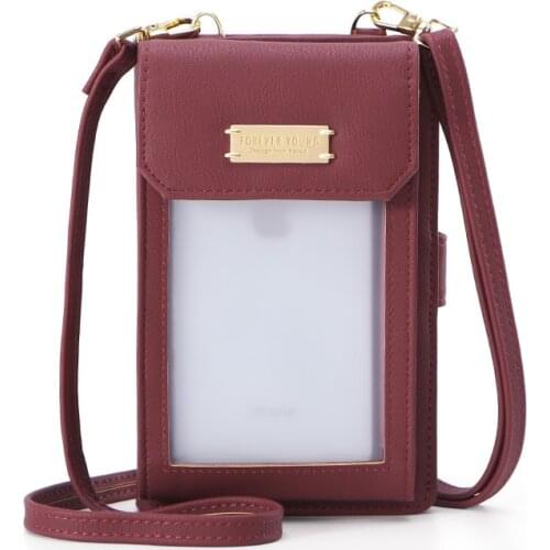 Korean PU Women Ms Shoulder Phone Bag Womens Cross-body Bag Vertical Mobile Wallet Coin Purse Message Tote Bags for Women