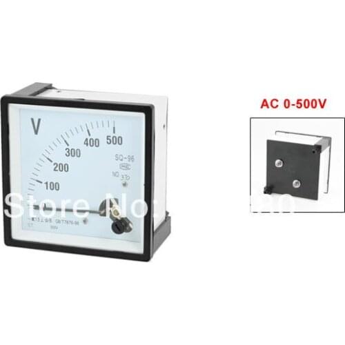 Pointer type AC voltmeter AC 0-500V 300V 450V Analog Panel Volt Voltage Meter Voltmeter Gauge SQ96 96*96mm