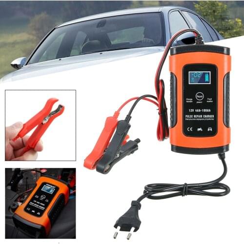 12V Motorcycle Car Truck Smart Battery Charger Pulse Repair Lead Acid Starter Auto Replacement Charging Parts