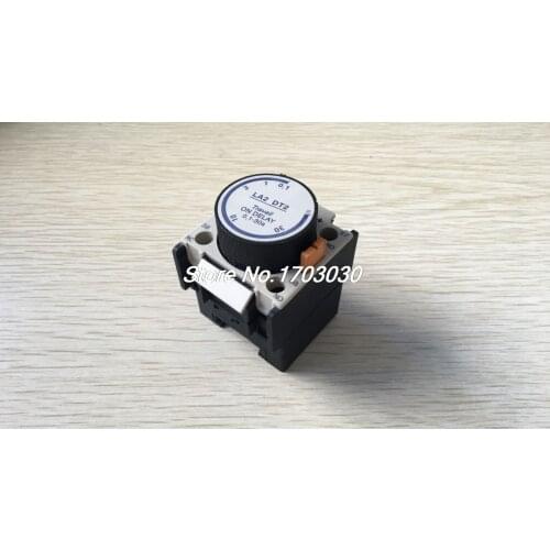 LA2 DT2 660V 10A 1NO 1NC Time ON Delay Relay Auxiliary Contact Block 0.1-30s