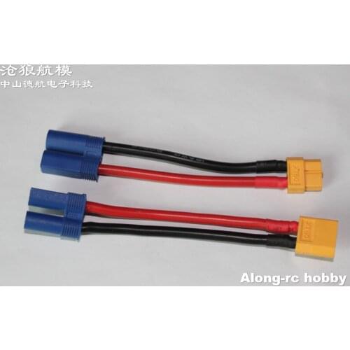 RC Airplane Model Boat Cars Plane Part LIPO Battery XT60 Plug Change to EC5 or EC5 to XT60 with Wire Part