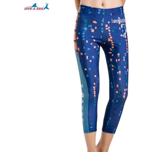 Womens Active Fitness Capris Leggings Running Tights Yoga Pants Swim Bottom UV Sun Protection Cropped Swimming Surfing Legging