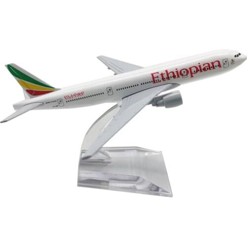 16CM Airplanes Ethiopian Airlines Boeing B777 Plane Model Aircraft Metal Diecast Toys Collection Display