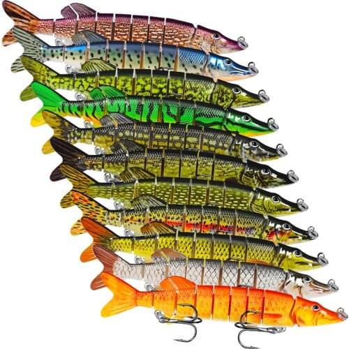 5 Inch 12.5cm Pike Wobblers for Fishing Artificial Bait Hard Multi Jointed Swimbait Crankbait Lifelike Fishing Lure Tackle