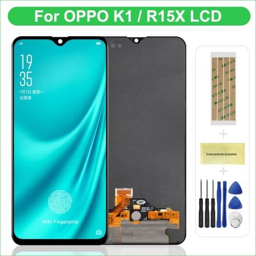 6.4'' AMOLED/TFT For Oppo R15x PBCM10 PBCT10 / For Oppo K1 PBCM30 LCD Display Touch Screen Digitizer Assembly