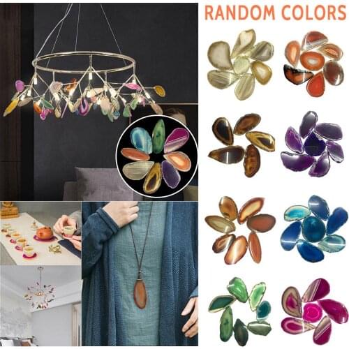 Agate Slice Brazil Raw Gemstone Christmas Gift Crystal Ornament Home Decoration Nature Colorful Bead Polished Quartz 1.10