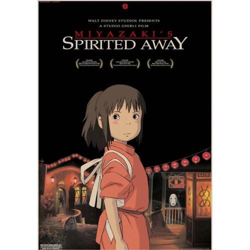 Animation Cartoon Movie Kraft Paper Poster Wallpaper Wall Stickers Cartoon Spirited Away