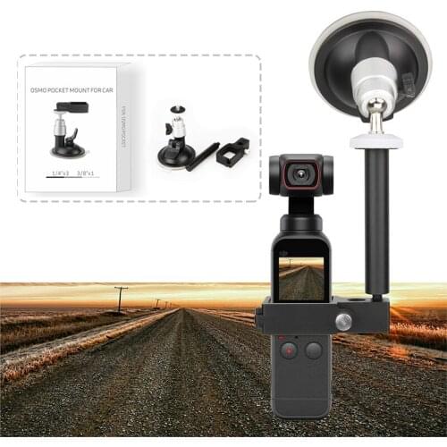 Car Mount Sucker Bracket for DJI Pocket 1/2 Camera Stabilizer Window Suction Cup Mounting Adapter Converter Gimbal Accessories