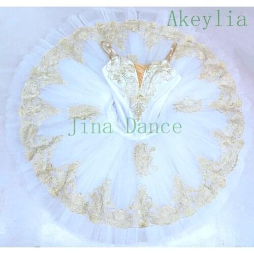 White Professional Ballerina Ballet Tutu For Children Girls Adults Pancake Tutu Dance Costumes Stage Performance Ballet 18070
