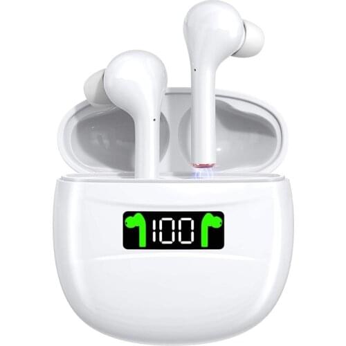 JIMARTI J3 PRO Wireless Earphones Bluetooth Headphones IPX7 Waterproof Earbuds LED Display HD Stereo Built-in Mic for iPhone