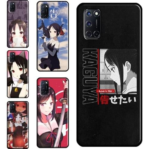 Cute Kaguya Sama Anime Case For OPPO A52 A72 A92 A83 A91 A93 A15 A3S A5S A1K F7 Reno2 Z A31 A53 A5 A9 2020 Cover