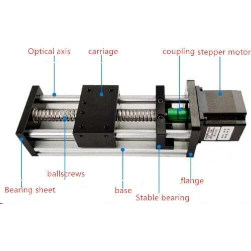 Linear actuator 1204 1605 1610 linear bearings cnc linear with nema 23 stepper motor