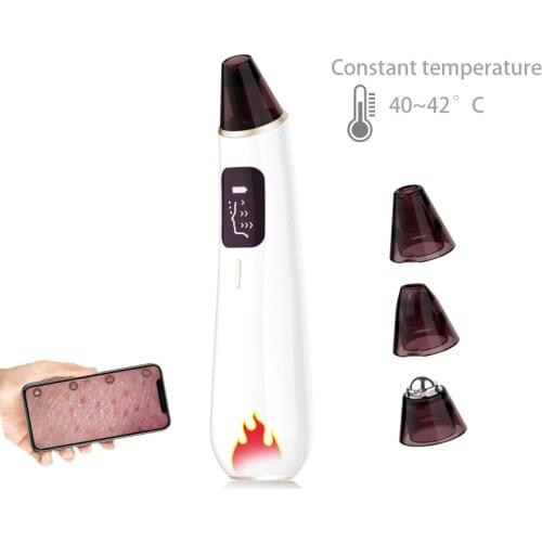 Skin Care Tool Heating Face Care Suction Nose Remover LED Display Visual Pore Pimple Deep Cleaner Facial WiFi Blackhead Removers