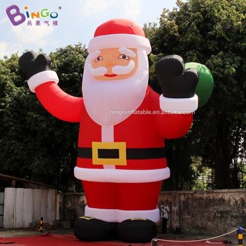 EXQUISITE inflatable gaint Santa Claus with 9mh / inflatable Santa Claus toy standing light christmas model decoration