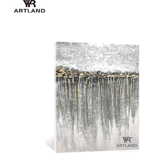 A painting for the wall gray gold abstarct picture Handmade acrylic oil painting on canvas artwork poster for living room bedroo