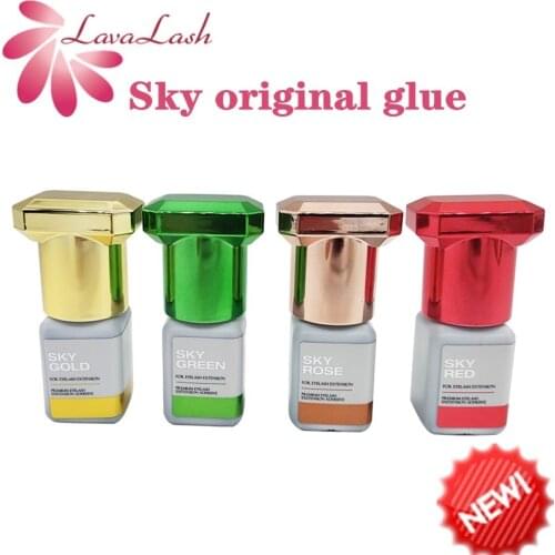 Korea Original Sky Glue Eyelash Extension Glue Eyelash Glue 5ml Black Glue Eyelash korean Makeup Tools Lash Glue Wholesale Shop