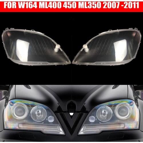 Car Headlight Cover for Mercedes-Benz W164 ML400 450 ML350 ML320 500 2007 ~2009 2010 2011 Headlamp Lens Replacement Auto Shell
