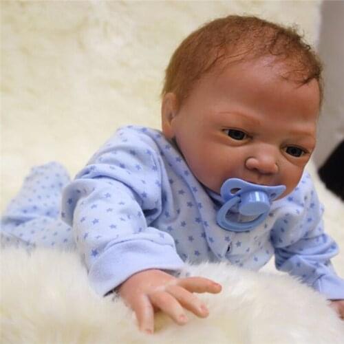 Soft Silicone Reborn Baby Boy Dolls 46cm Fake Baby Reborn Babies For Children Gift Sleeping Doll Toys bebes Reborn bonecas