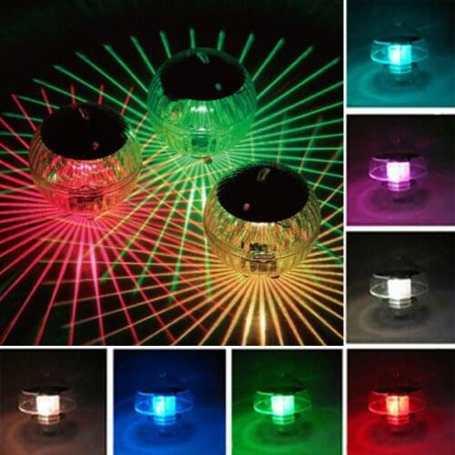 Summer Outdoor Floating Underwater Ball Lamps Solar Powered Color Changing Swimming Pool Bath Night Lights For Yard Pond Garden