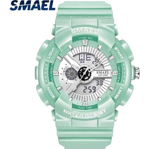 SMAEL Fashion Rubber Bracelet Strap, Waterproof Luminous Hands Automatic Update Date Ladies Kids Watch