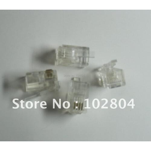 4P4C Modular Plug Telephone Connector 400 Pcs Per Lot HOT Sale HIGH Quality