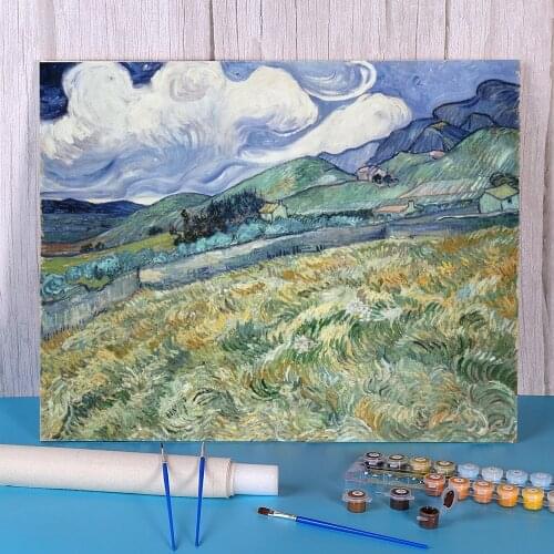 Landscape Van Gogh Paint By Numbers Kit Oil Paints 40*50 Canvas Painting Home Decor Crafts For Adults Wall Art For Wholesale
