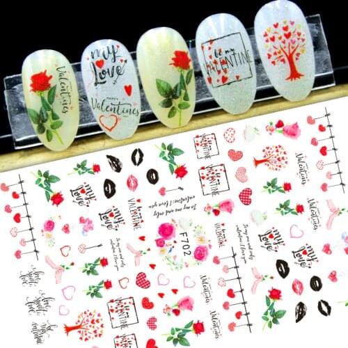 Nails stickers decal decoration Romance love butterfly nail decoration DIY Creative Designs Watermark Decals Tool