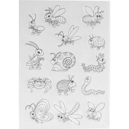 2021 New Insect Animal Silicone Clear Seal Stamp DIY Scrapbook Embossing Album Decor