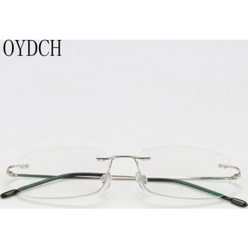 OYDCH New high-end mens frameless reading glasses super light alloy stainless steel reading glasses for the elderly