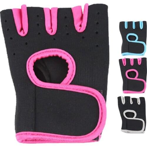 1 Pair Men Women Gym Half Finger Sports Training Anti-slip Weightlifting Gloves Breathable Wrist Support Gym Training Fitness