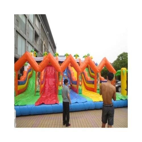 Attractive inflatable trampoline bouncers inflatable slide playground YLW-184