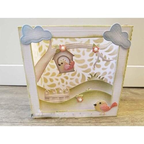 Birds Cottage Metal Cutting Dies Stencils for DIY Scrapbooking Photo Album Decorative Embossing Paper Cards Crafts Template 2019