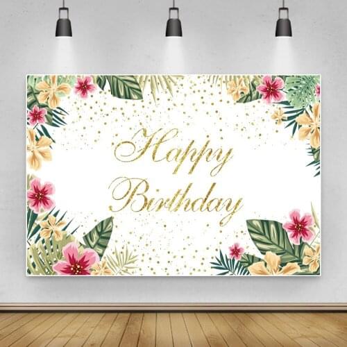 Rose with Sunflowers Birthday Backdrop Kids Party Background Baby Shower Photocall Prop Table Banner Decorations Photo Wallpaper