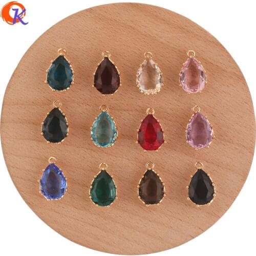 Cordial Design 50Pcs 11*17MM Jewelry Accessories/Earring Findings/Crystal Pendant/Drop Shape/Hand Made/DIY Jewelry Making/Charms